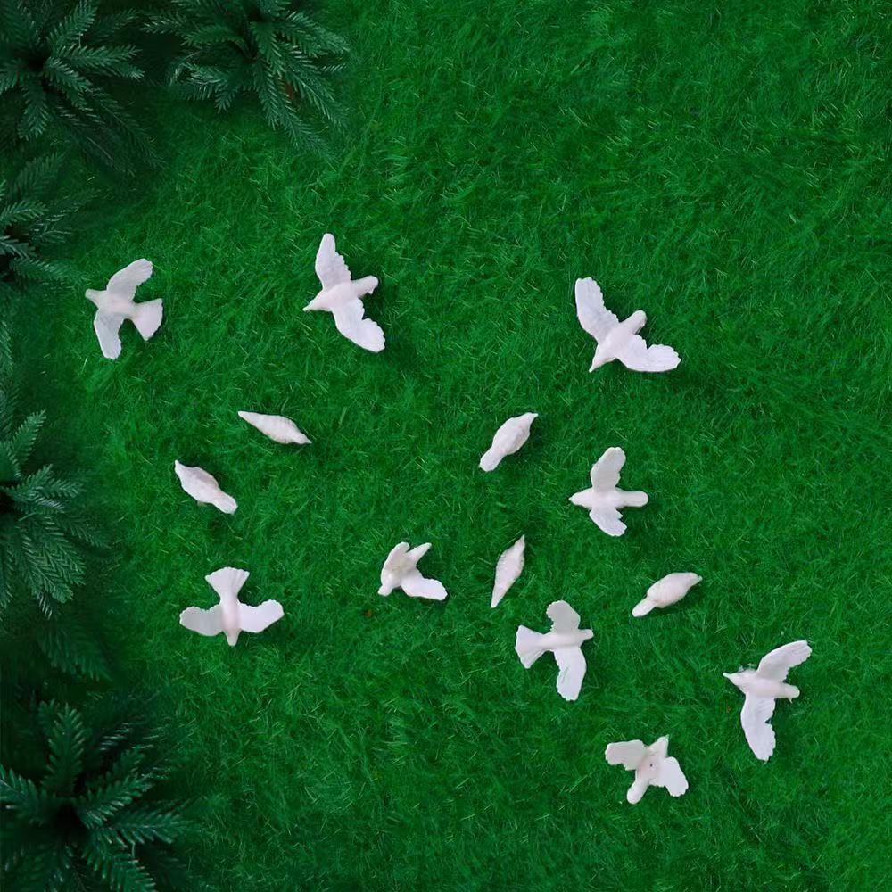 ミニチュア 鳥 フィギュア 11点セット ホワイト バード 鳥模型 ジオラマ 箱庭 ミニチュアガーデン 情景模型 デコレーション 撮影小物 DIY 装飾