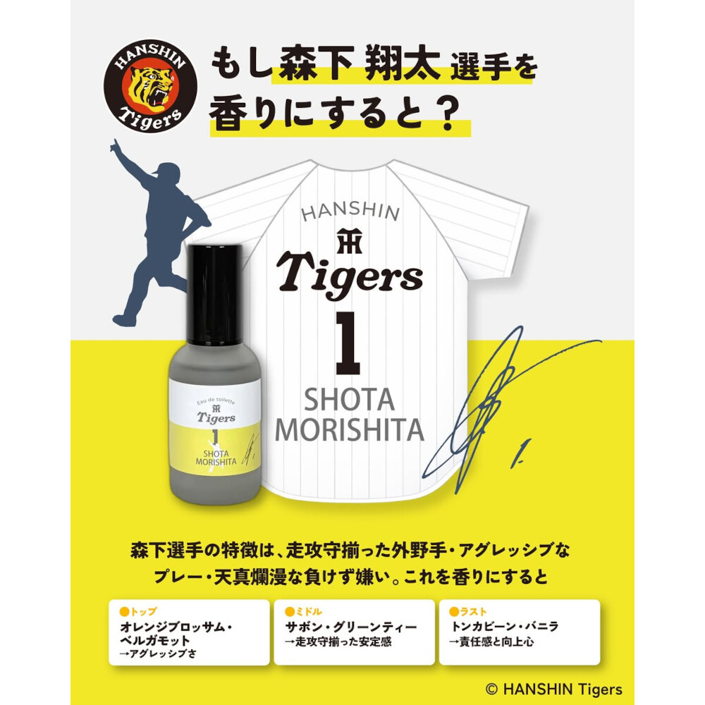 阪神タイガース オードトワレ ＃1 森下翔太 選手