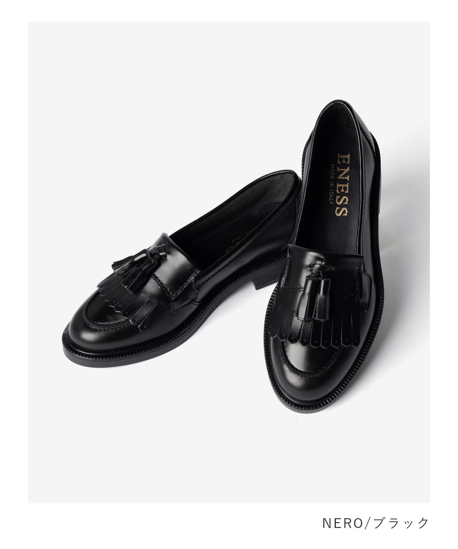【正規品】 エネス ENESS KILT TASSEL LOAFERS キルト タッセル ST-4820 ローファー レザー レディース シューズ