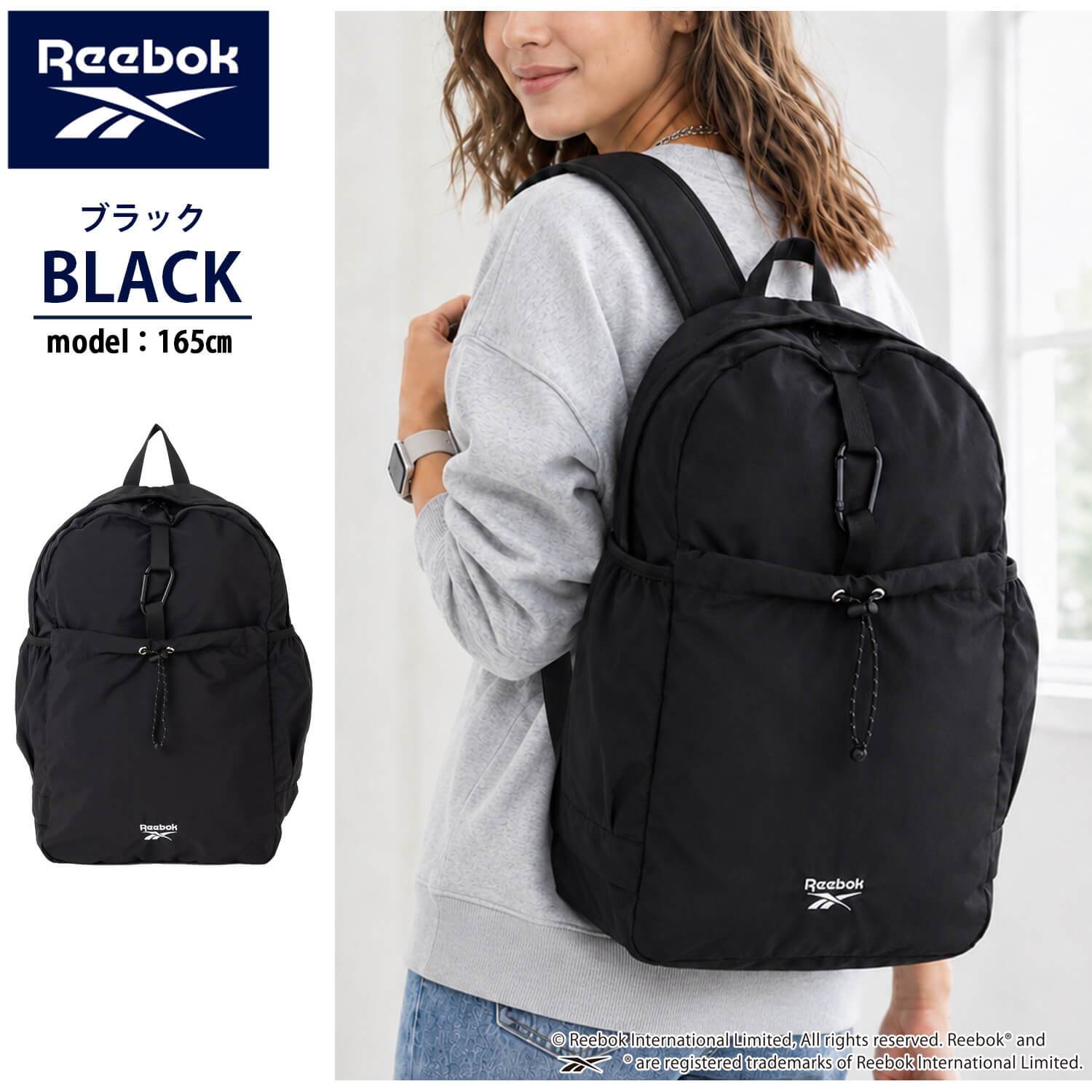 Reebok リーボック ナイロンリュック 約23L a4 軽量 軽い リュックサック  レディース メンズ ユニセックス 通学 学生 高校生 通勤 大人 カラビナ付き デイパック  ワンポイントロゴ シンプル アウトドア スポーツリュック ブランド 旅行 2026 karlas