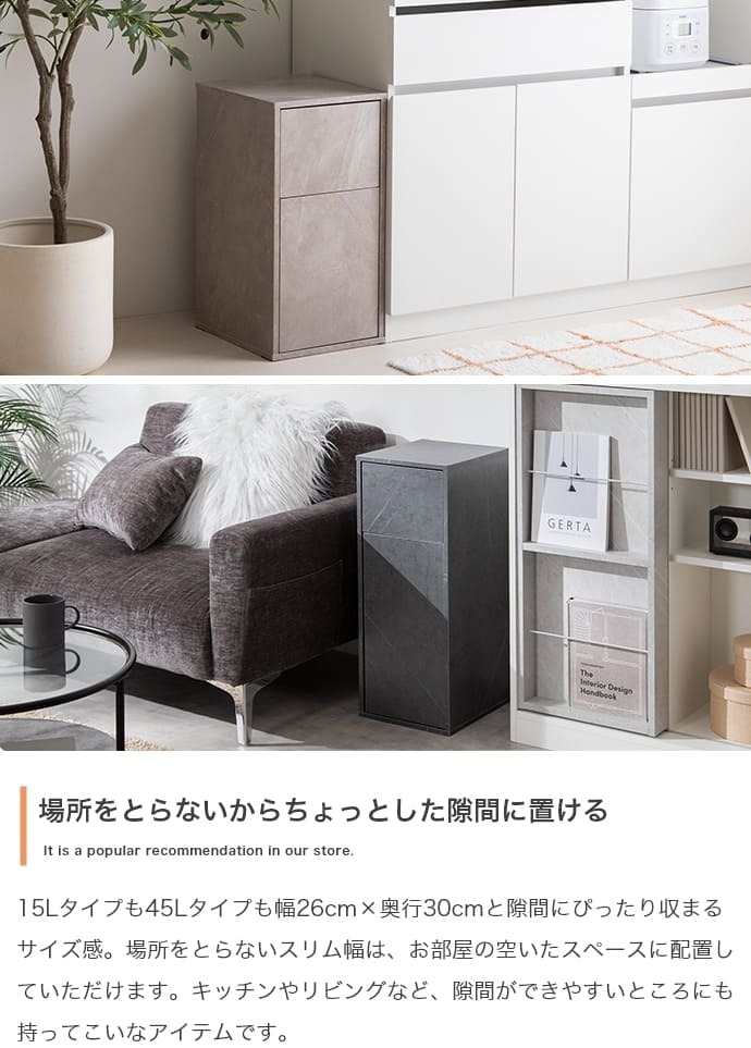 ダストボックス　１５Ｌ　ゴミ箱　１５～２０Ｌゴミ袋対応　ダストボックス　２０Ｌ　リットル　ｌ　分別　キッチン　ダイニング　小型