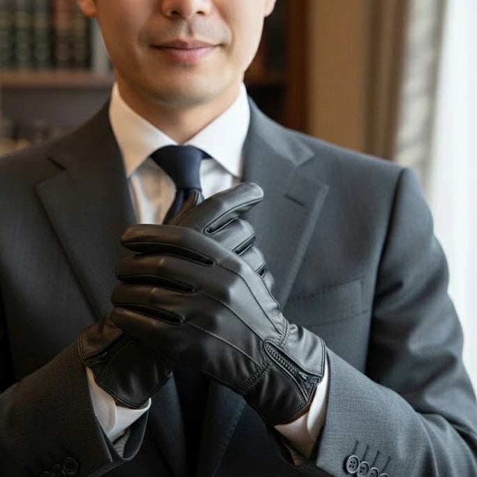 【大人気 ラム革】ファスナー レザーグローブ 手袋 メンズ 本革 ラムレザー 裏ボア 暖かい 指先まで 防寒 2重構造 極暖 柔らかい シープスキン 通勤 通学 バイク 自転車 おしゃれ 紳士 男性 夫 父 クリスマス プレゼント ギフト 贈り物 誕生日 ブラック 黒レザー