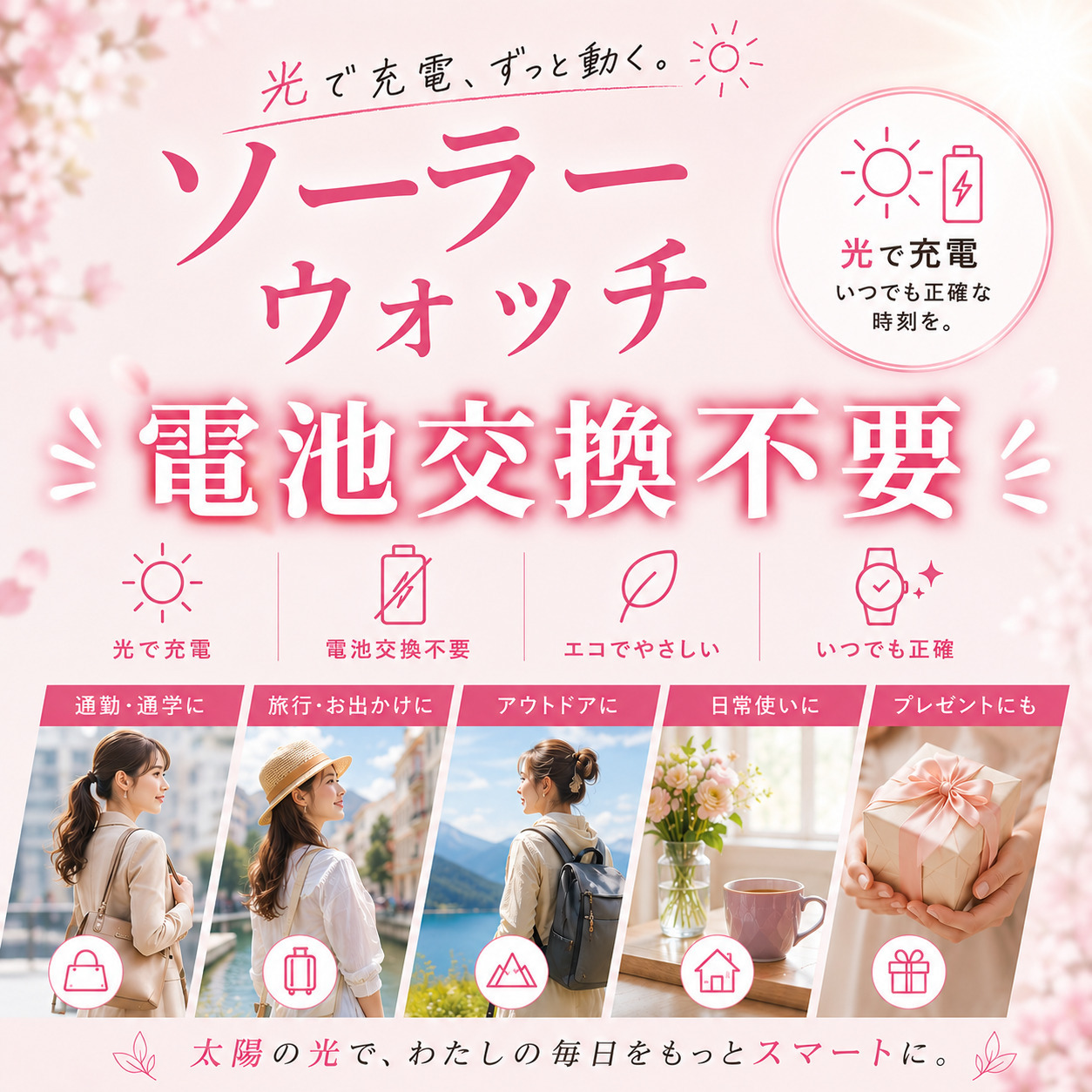 国内正規品 Lilish リリッシュ ソーラー腕時計 レディース 小ぶり かわいい ソーラー 時計 おしゃれ シルバー×ピンクゴールド 学生 入学 卒業 就職祝い プレゼント 10代 20代 女性 記念日 ギフト 成人 卒業 入学
