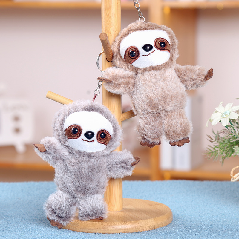 ナマケモノ ぬいぐるみ キーホルダー アニマル マスコット かわいい バッグチャーム ふわふわ 動物 飾り お出かけ 旅行 お土産 子供 プレゼント ギフト