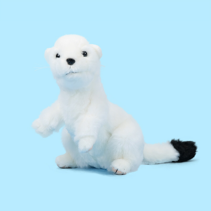 オコジョ ぬいぐるみ リアル 動物 アニマル ふわふわ かわいい 置物 インテリア 子供 おもちゃ ごっこ遊び 誕生日 プレゼント ギフト 癒し