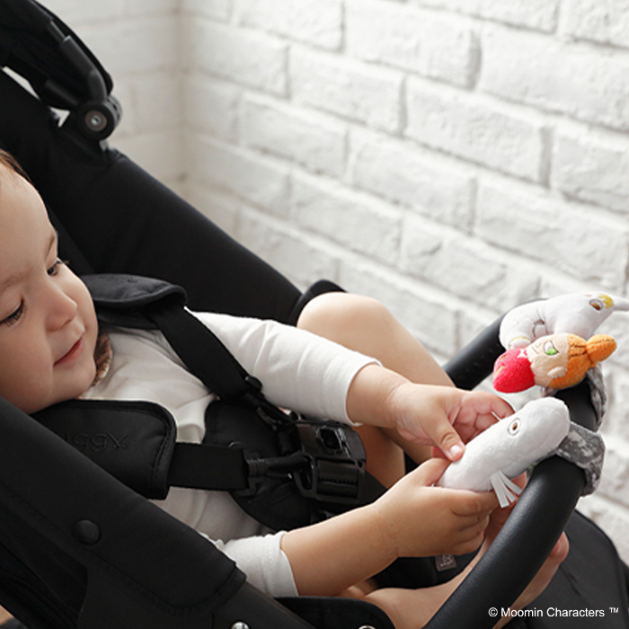 MOOMIN BABY ムーミン ニョロニョロにぎにぎスティック | リストラトル ラトル ガラガラ がらがら 音 布製 おもちゃ 玩具 トイ ファーストトイ おでかけ お出かけ ベビーカー