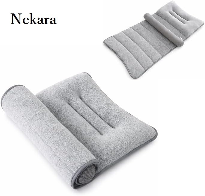 Nekara ネックピロー 枕 首枕 頸椎サポート 低反発 首サポート まくら 睡眠枕 安眠枕 仰向け 横向き対応 コンパクト 洗える枕