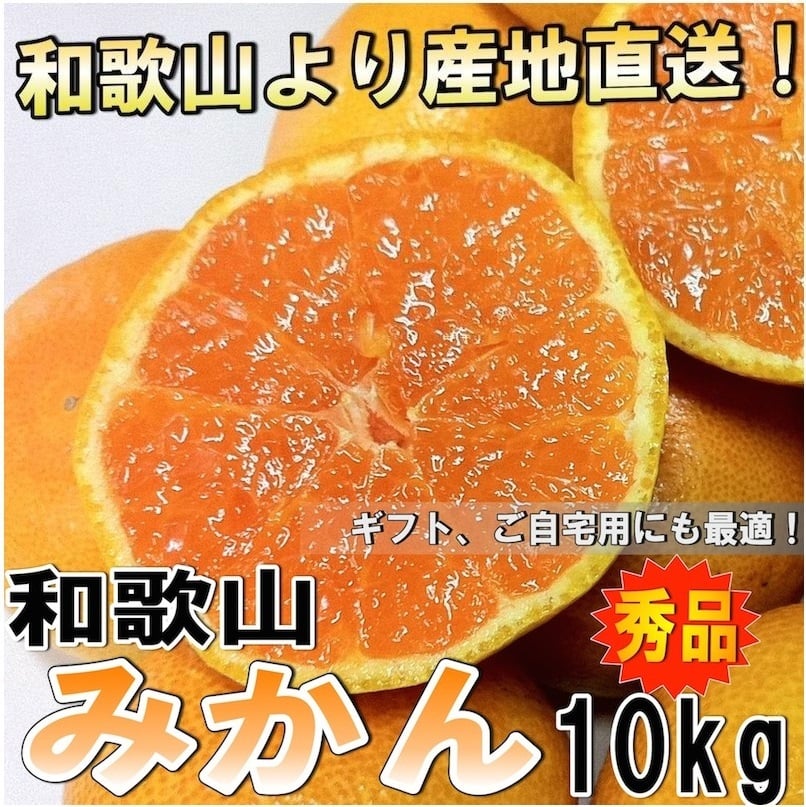 【予約】 和歌山県産 みかん ミカン 秀品 10kg　【送料無料】 10月中旬以降より発送開始