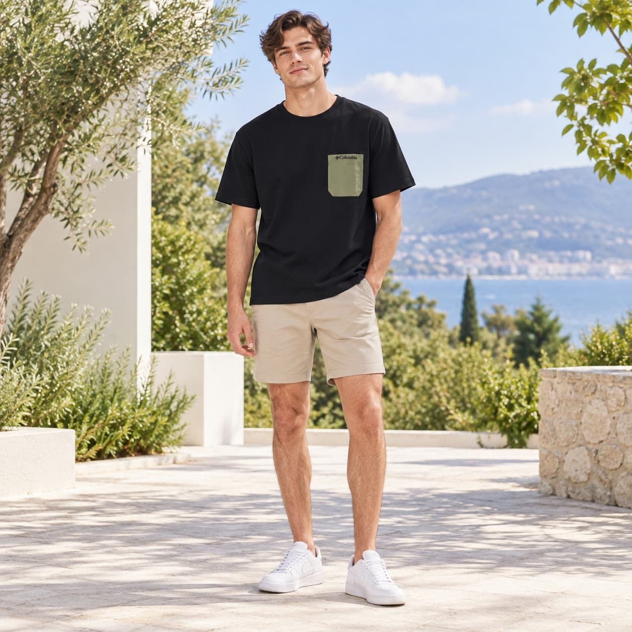 Columbia コロンビア Tシャツ 半袖 カットソー ヤングストリート アウトドア 普段使い 使いやすい メンズ レディース  ギフト プレゼント ブラック pm0642