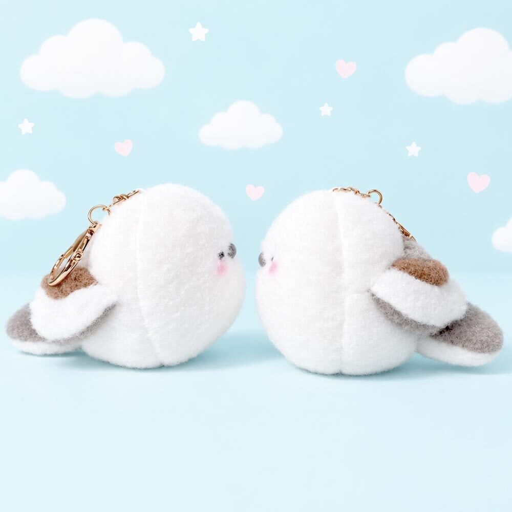 ぬいぐるみ マスコット 動物 シマエナガ 鳥 可愛い かわいい [ エール ぱたぱた！シマエナガ マスコット 〜ほわほわ〜 ]  キーホルダー おもちゃ 3歳 4歳 5歳 6歳 子供 キッズ