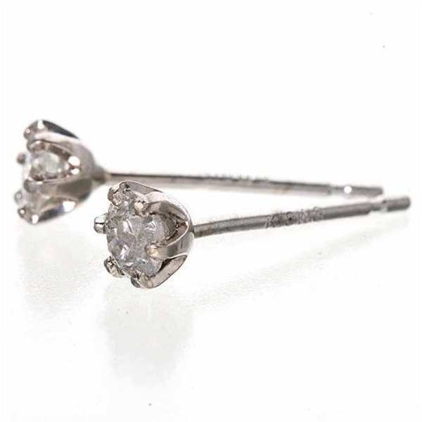 K18WG ダイヤモンドピアス 0.2ct 18金 ホワイトゴールド スタッドピアス レディース アクセサリー 天然石 ダイヤ シンプル 普段使い 記念日 誕生日 ギフト プレゼント