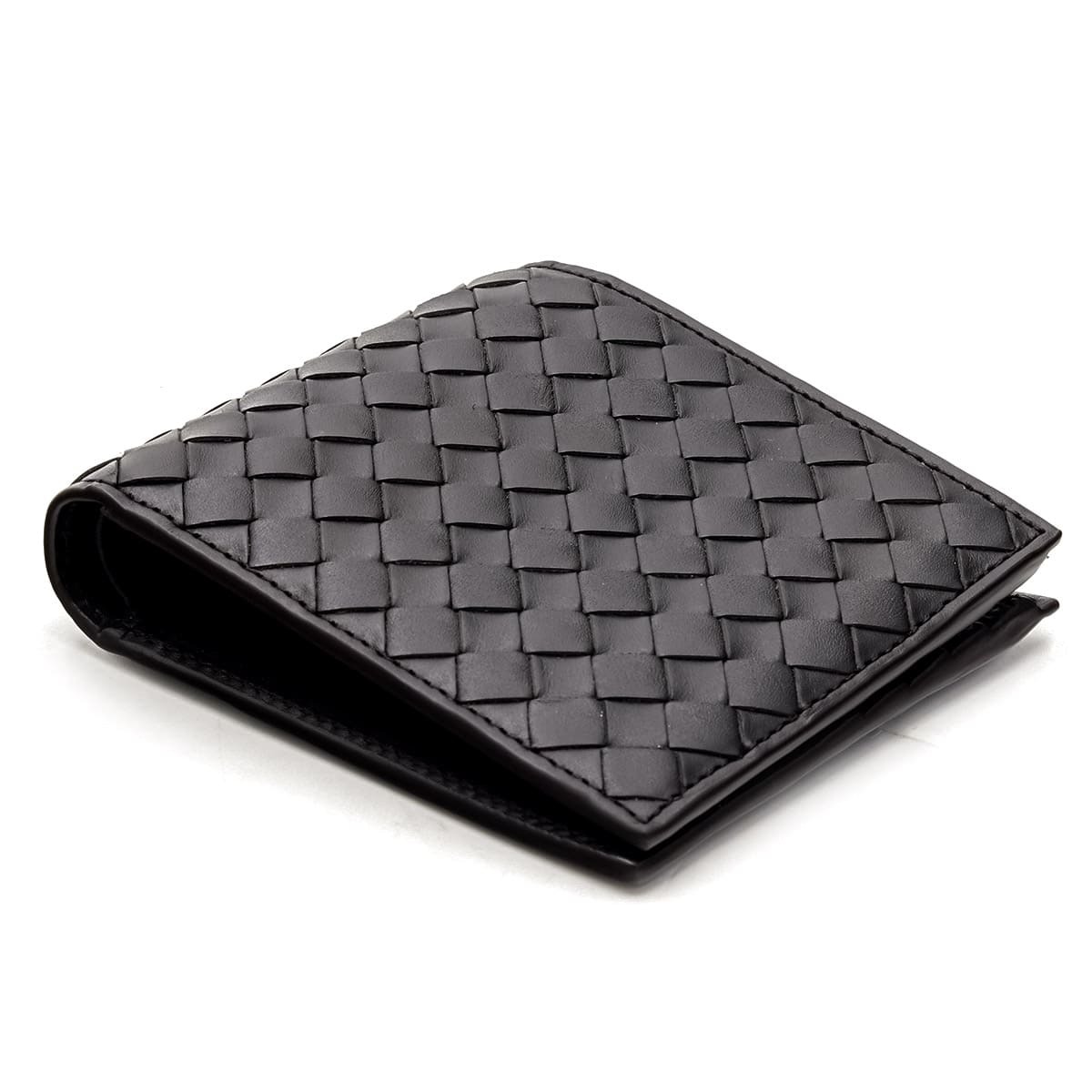 選べる2色 ボッテガヴェネタ 二つ折り財布 メンズ イントレチャート BOTTEGA VENETA 本革 札入れ 小銭入れなし カード入れ8枚 コンパクト エスプレッソ アルドワーズ 保存箱付き 113993 V47W1