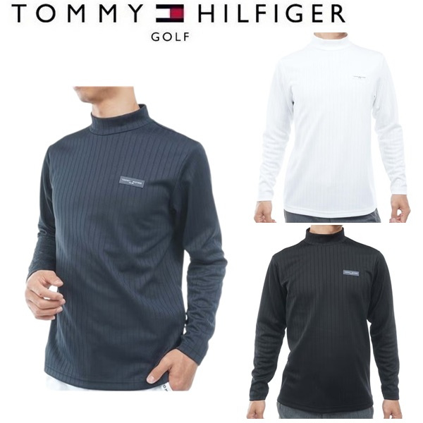 トミーヒルフィガー ゴルフ メンズ 針抜きジャガード フラッグモックシャツ TOMMY HILFIGER THMA661 2026年秋冬モデル お誕生日祝い お祝い 記念品 お父さん 父の日 彼氏 男性 30代 40代 50代 60代  還暦祝い 敬老の日 人気プレゼント プレゼント