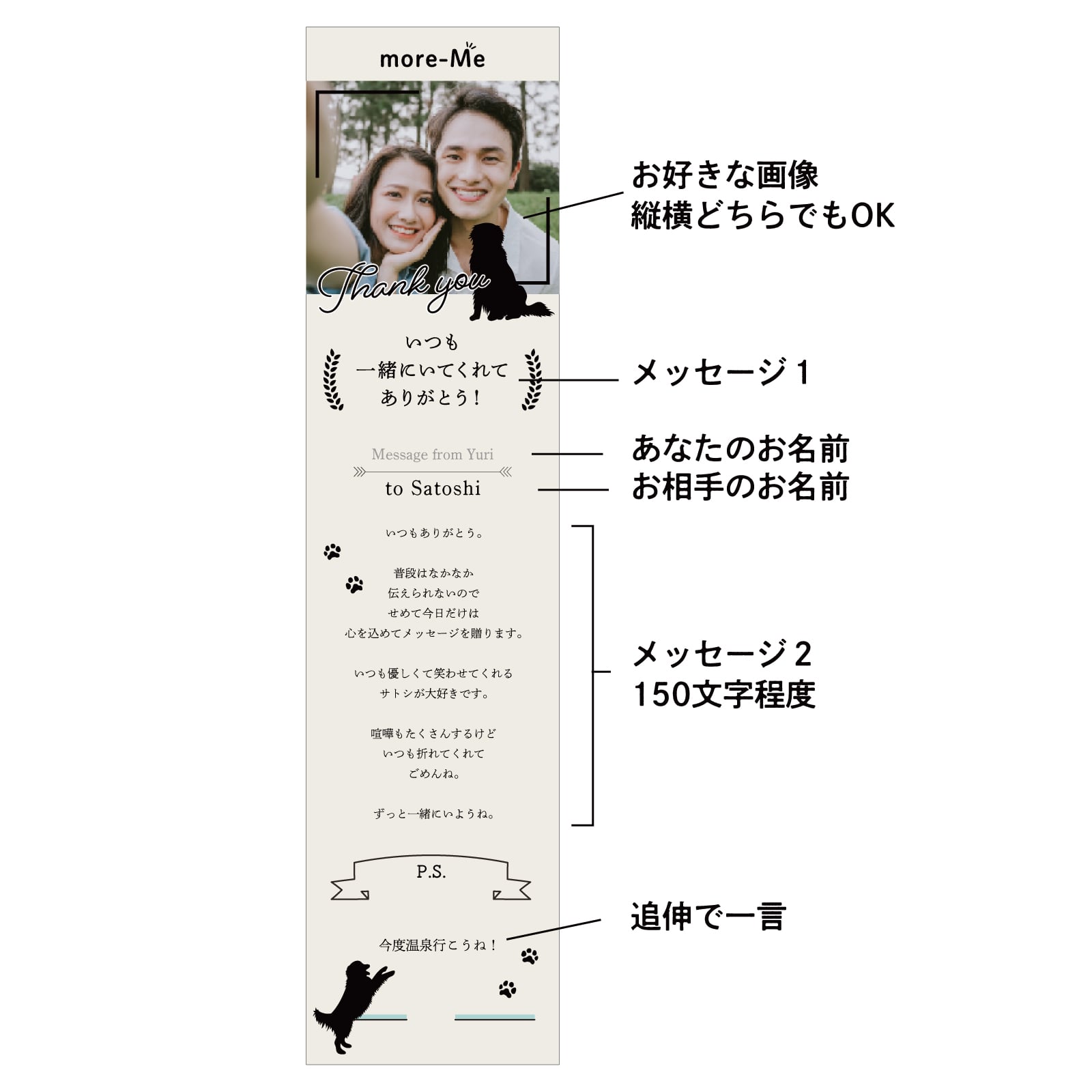 more me for message スマホをかざすと想いが溢れるデジタルメッセージ【レトリーバー】メッセージギフト  誕生日 記念日 プレゼント【送料無料】