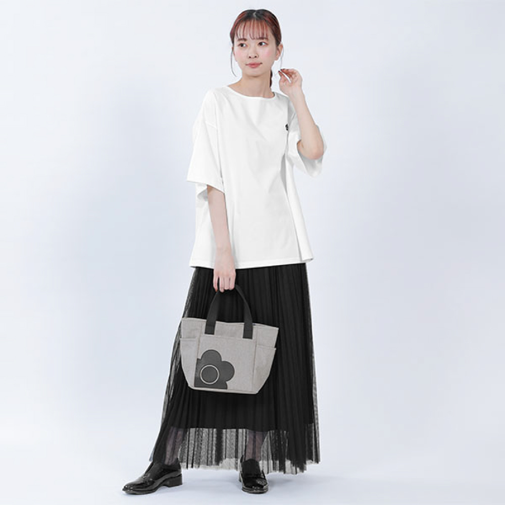 【公式】MARY QUANT マリークヮント デイジーシンプルポケット2 ミニトート [ブラック/グレー] バッグ トートバッグ ミニ 