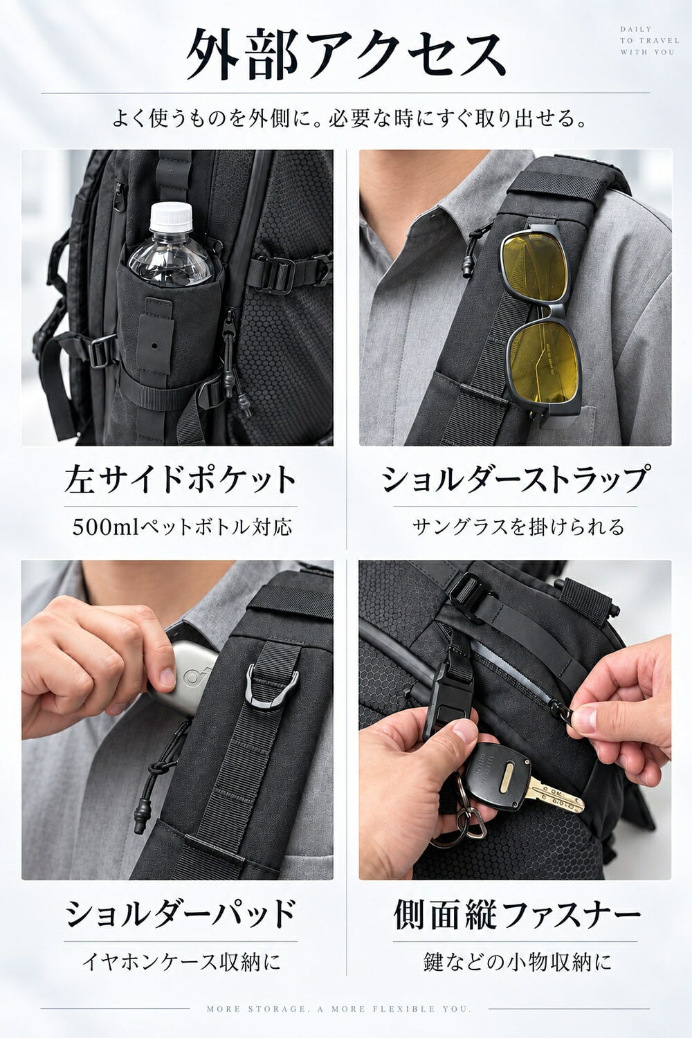 【ラッピング無料】Gran Walker ALPHA-PACK 23L 大容量 拡張式 ボディバッグ メンズ 多機能 スリングバッグ ガジェット収納 通勤 通学 旅行 ギフト 釣り キャンプ