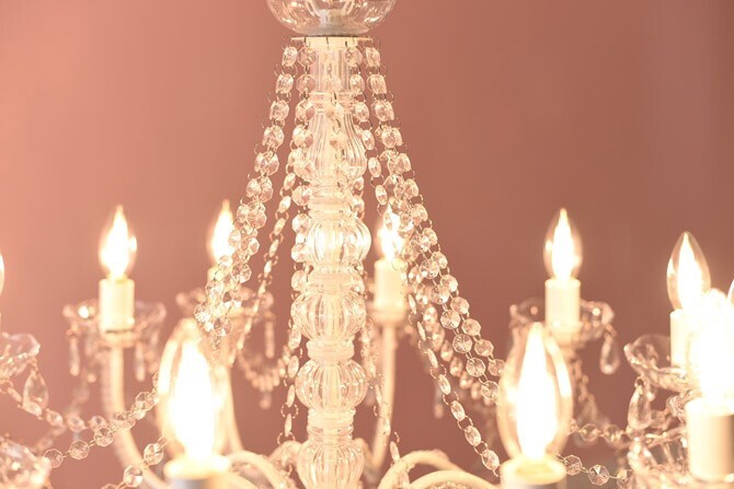 照明 ライト お手軽シャンデリア12灯（LED電球付き） 姫系 プリンセスホワイト 引掛けシーリング付き 簡単取り付け 天井 ゴージャス おしゃれ 12畳 ダイニング リビングロココ調 ヨーロピアン クラシック か 新生活
