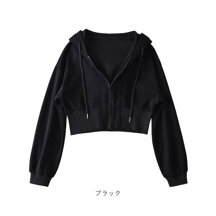 パーカー レディース 冬 通販 ジップアップパーカー ジップパーカー 長袖 厚手 羽織り トップス 無地 短丈 秋 アウター 可愛い おしゃれ かわいい カジュアル ジップアップ シンプル レディースファッション ファッション