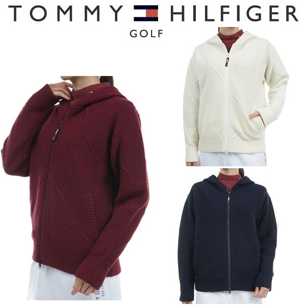 トミーヒルフィガー ゴルフ レディース スケルトンフラッグ 裏地付ZIPセーター TOMMY HILFIGER GOLF THLA481 秋冬モデル お誕生日祝い お祝い 記念品 30代 40代 50代 60代 母の日 お母さん 還暦祝い 敬老の日 彼女 人気プレゼント プレゼント