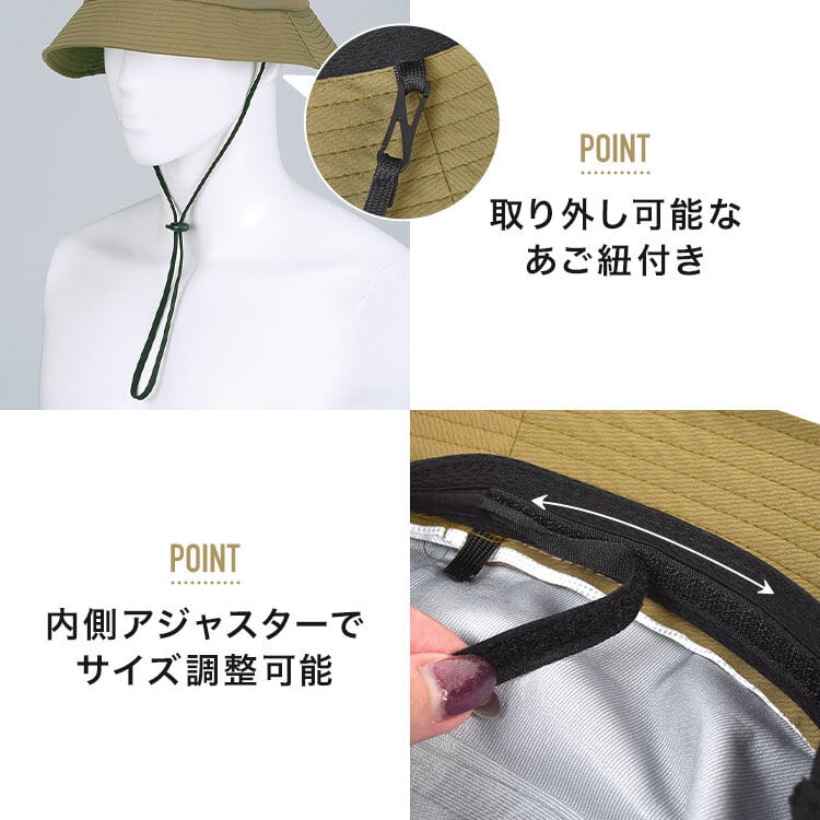防水キャップ 防水ハット メンズ レディース 防水 撥水 帽子 レインキャップ レインハット カジメイク 6560 6561 雨具 耐水圧10000mm 透湿 蒸れにくい アウトドア スポーツ観戦 野外 通勤 通学 自転車 雨の日 プール 水遊び あご紐 フラップ サイズ調節 黒 ブラック カーキ