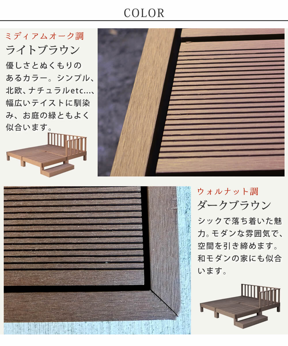 人工木ウッドデッキ ecofeel エコフィール カットサンプル2色セット PWDE-SAM 色見本 サンプル sample