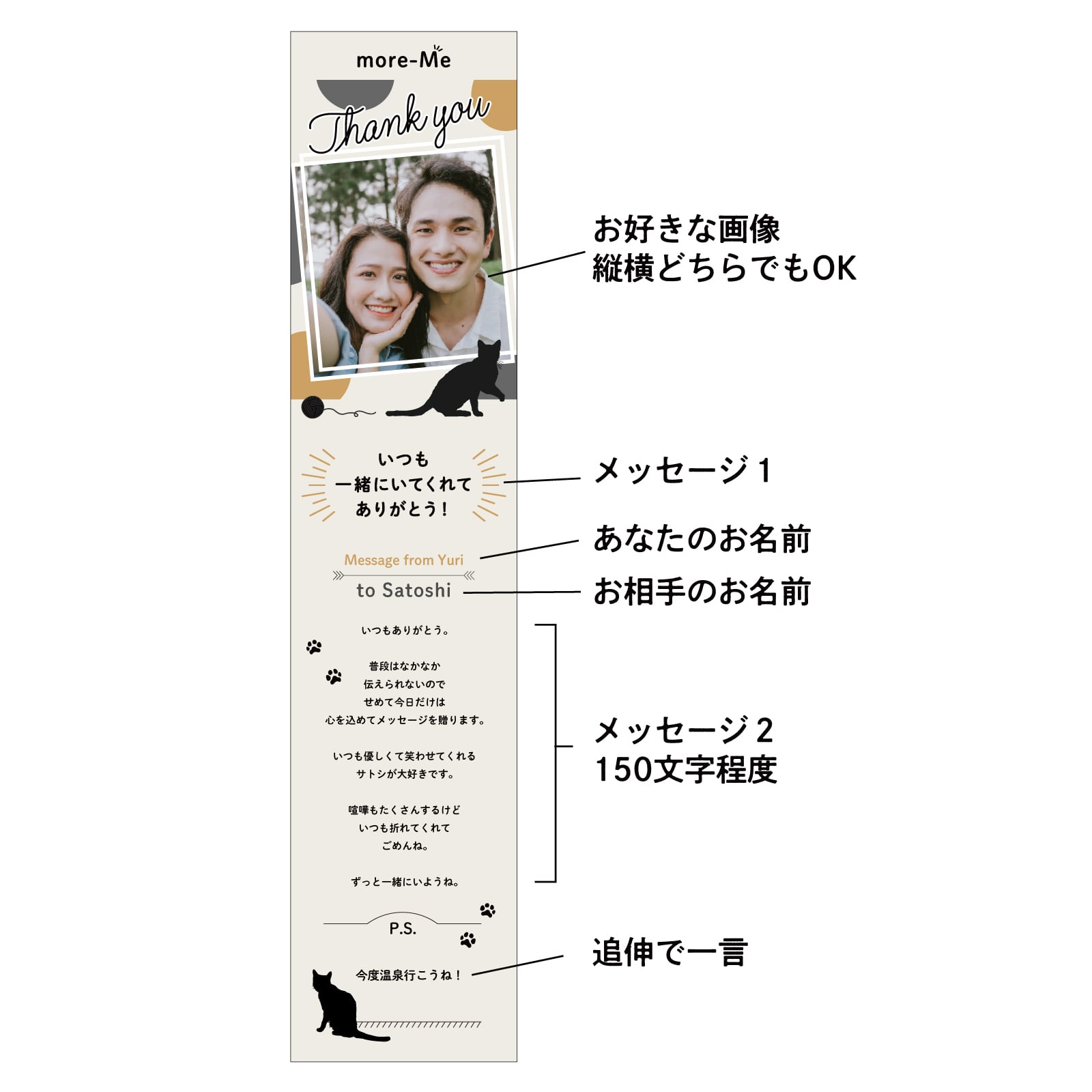 more me for message スマホをかざすと想いが溢れるデジタルメッセージ 【ミケ】メッセージギフト  誕生日 記念日 プレゼント【送料無料】