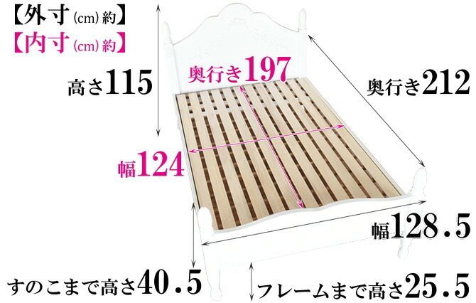 アンティーク調 ヨーロピアン フレーム スノコ使用 フィレンツェ ダブル 高級 木製 マホガニー材 輸入家具 通気性 クラシック ＤＥＬＴＡ セミダブル