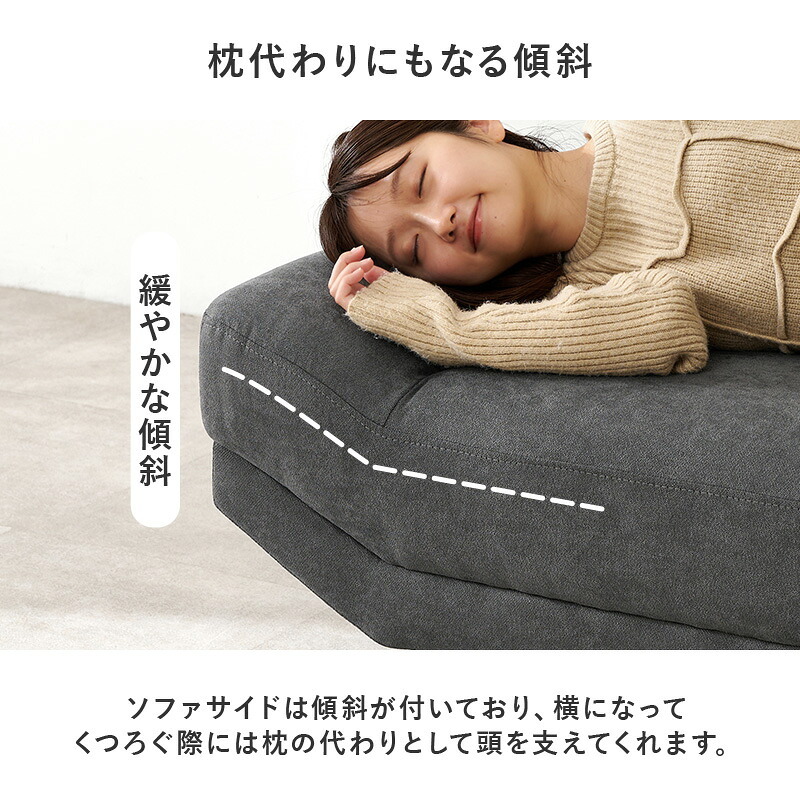 カウチソファ（左タイプ） ブライトカウチ (約)幅226×奥行150×高さ82×座面高42cm ロータイプ 天然木 ポリエステル ウレタンフォーム Sバネ 組立式 余裕のあるワイド設計 座面は男性がごろ寝できる幅とあぐらがかける奥行を確保しました 新生活