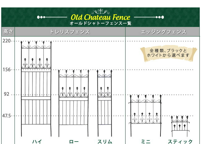 ガーデン エクステリア オールドシャトーフェンス ミニタイプ 8枚組 送料無料 フェンス アイアン ガーデニング 枠 柵 仕切り 目隠し 境目 クラシカル アンティーク トレリス ベランダ つる 薔薇 バラ 朝顔 園芸 ラティス つるバラ 庭誘引 屋外