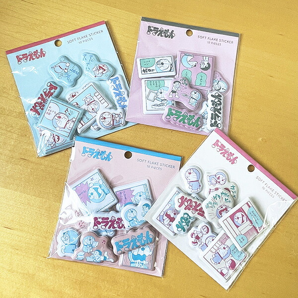ドラえもん ぷっくりフレークシール (pink) 文具