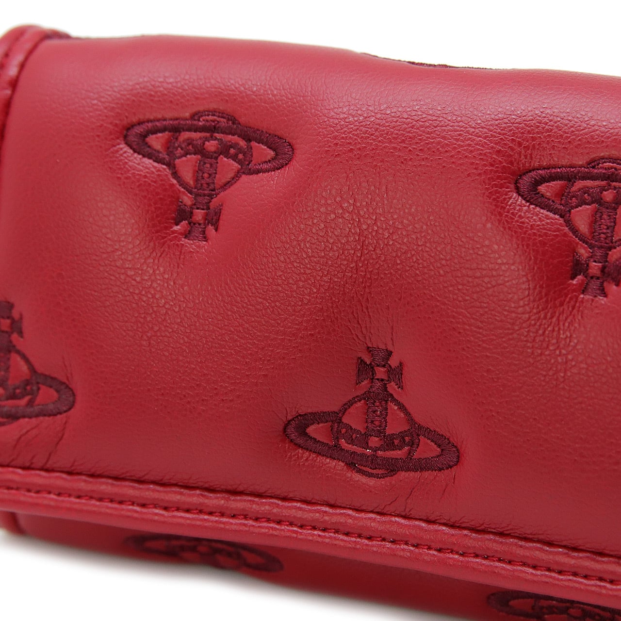 ヴィヴィアンウエストウッド キーケース キーホルダー レディース メンズ 男女兼用 キーリング Vivienne Westwood ヴィヴィアン マルチオーブ型押し レッド VW4297 (5115003RW-S002K-H201) 【2026年秋冬モデル】 【ラッピング無料 誕生日 お祝い プレゼント ギフト 贈り物】