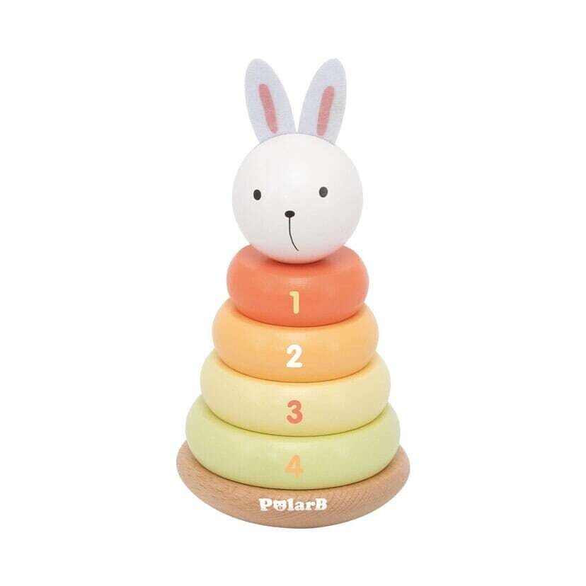 PolarB バニーシリーズ ゆらゆらスタッカー ポーラービー TYPR44289 木のおもちゃ ベビー用知育玩具 ギフト プレゼント 出産祝い