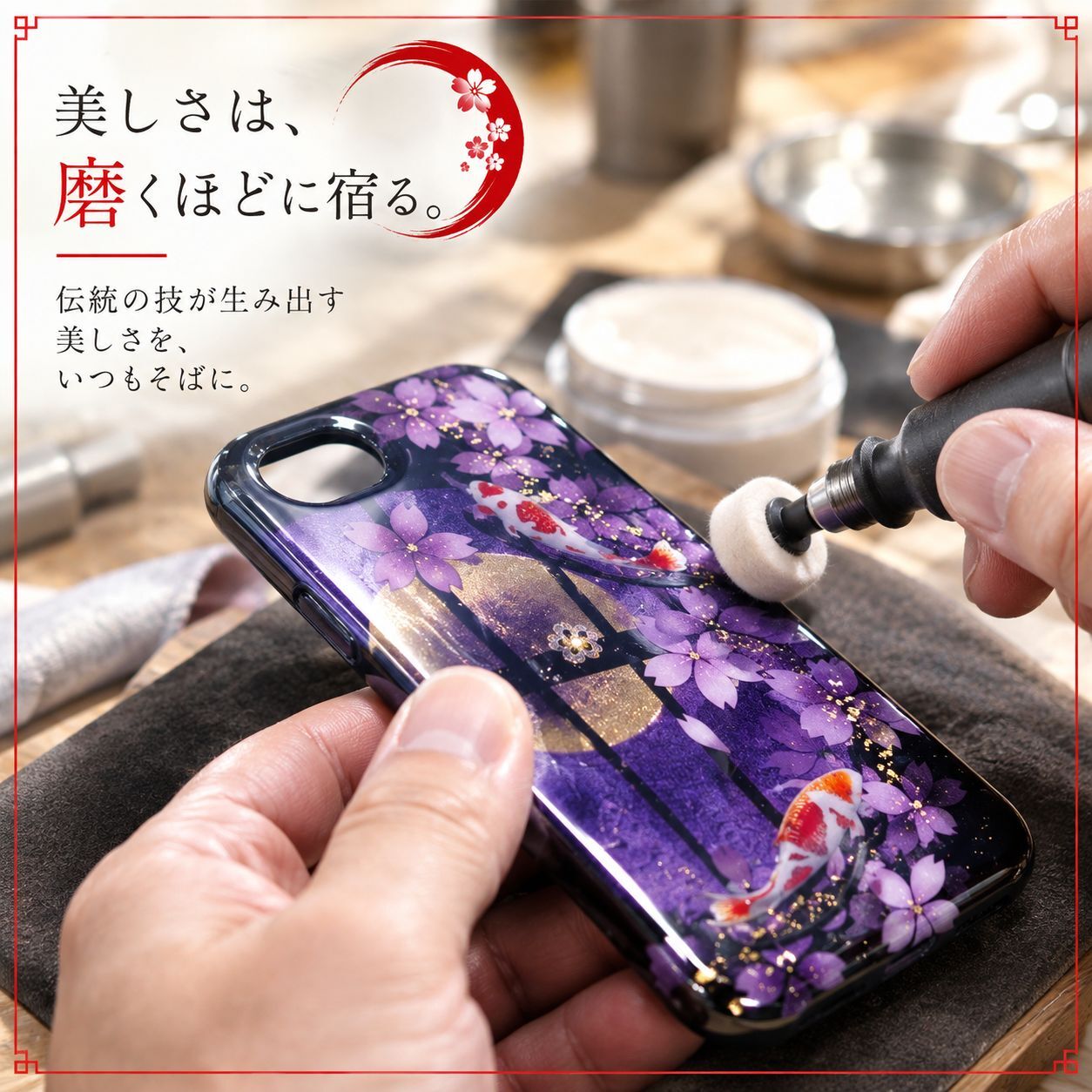【全機種対応】スマホケース『奈』名入れ 送料無料 和柄 和風 桜 職人 伝統工芸 ハンドメイド ハードケース 手帳型 iPhone 17 Xperia AQUOS Android 各機種対応