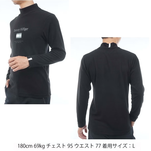 トミーヒルフィガー ゴルフ メンズ トミーフラッグ 長袖ハイネックシャツ TOMMY HILFIGER THMA682 2026年秋冬モデル お誕生日祝い お祝い 記念品 お父さん 父の日 彼氏 男性 30代 40代 50代 60代  還暦祝い 敬老の日 人気プレゼント プレゼント