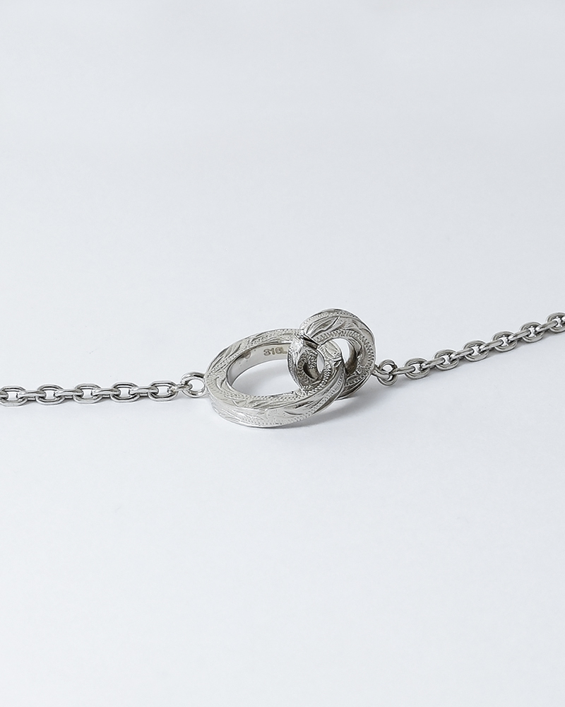 ハワイアンジュエリー ブレスレット つけっぱなし メンズ ステンレス 金属アレルギー ブランド 大人 シンプル インフィニティ 2連 サークル インターロッキング スティールシルバーカラー サージカルステンレス クリスマス 誕生日 プレゼント テラグラティア Terra-gratia【lstb019st】単品