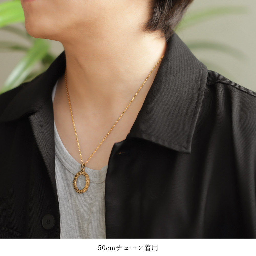金属アレルギー対応 ペアネックレス ハワイアンジュエリー 純チタン ゴールドカラー ペアネックレス 刻印無料 誕生石 サークル ペアペアネックレス チェーン 長さ選べる イオンプレーティング カップル プレゼント ハロウィン 【品番：CG-TIP406-RYP】