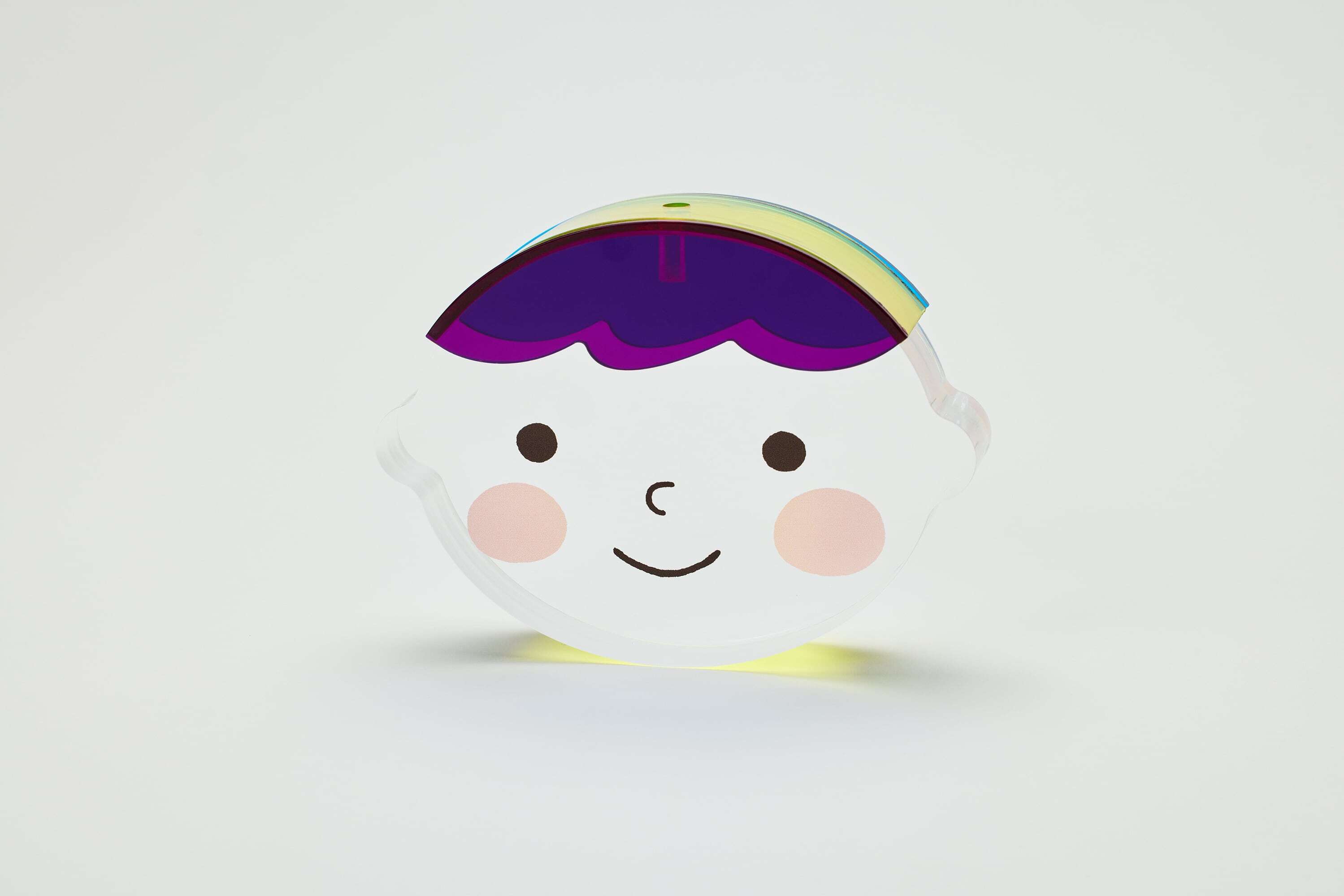 アクリルkittoko【D】(purple × yellow × blue) ファーストヘア ファーストカット 出産祝い お誕生日 ギフト プレゼント