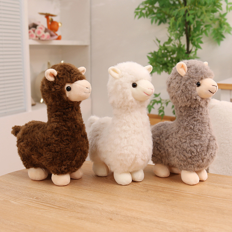 アルパカ ぬいぐるみ リアル 動物 アニマル ふわふわ かわいい 置物 インテリア 子供 おもちゃ ごっこ遊び 誕生日 プレゼント ギフト 癒し