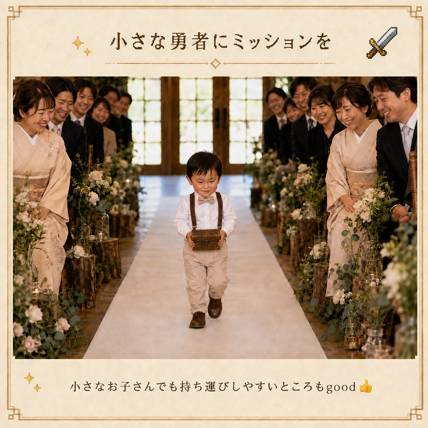 【宝箱リングピロー】リングピロー 宝箱 リングボックス 結婚式 ウェディング リングボーイ リングガール ゲーム風 名入れ プレゼント ギフト プロポーズ サプライズ 婚約指輪 結婚祝い ウェルカムスペース 個性的 変わった 面白い アンティーク おしゃれ かわいい