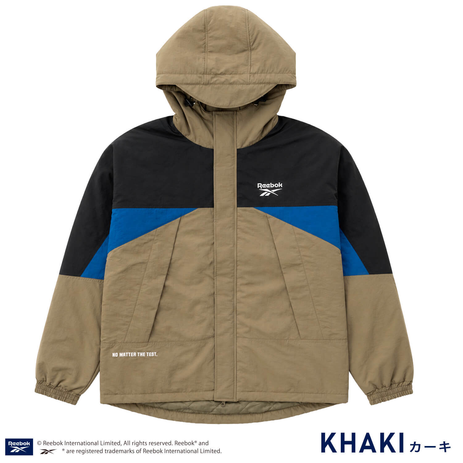 【予約】Reebok リーボック マウンテンパーカー メンズ 長袖 アウター ブルゾン スタンド フルジップ フーディ 中綿 キルト 軽量 防風 あたたかい ロゴ 刺繍  ブランド 大きいサイズ ゆったり ユニセックス 春 秋 冬 M L LL 黒 紺 2026fw karlas
