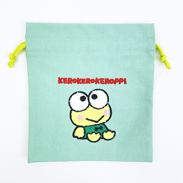 サンリオ けろけろけろっぴ サガラ刺繍巾着 レトロ サンリオキャラクターズ5 Sanrio