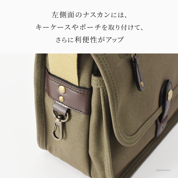 日本製 オーガニックコットン メンズ 帆布 ショルダーバッグ 軽い 小さめ 夏 ショルダー 小さい コットン バッグ 軽量 シンプル ミニ ショルダー バッグ 斜めがけ バッグ ネイビー バッグ キャメル ブラウン カーキ キャンバス バッグ 男性 30代 40代 50代 ショルダーポーチ 豊岡鞄