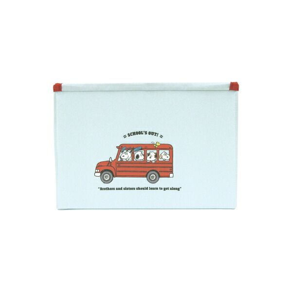 スヌーピー フタ付き折りたたみ収納ＢＯＸ(きょうだいたち) Preppystyle schoolbus SNOOPY