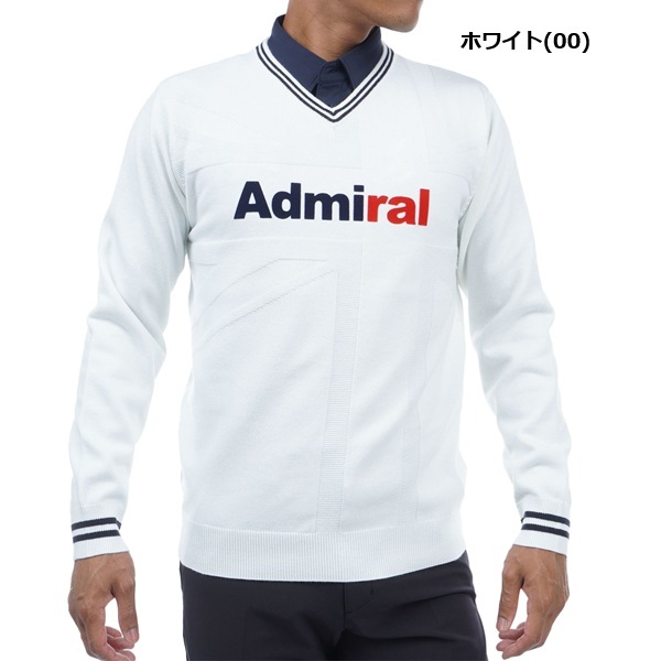 アドミラル ゴルフ メンズ UJジャカード　Vネックセーター ADMIRAL GOLF ADMA369 秋冬モデル お誕生日祝い お祝い 記念品 お父さん 父の日 彼氏 男性 30代 40代 50代 60代  還暦祝い 敬老の日 人気プレゼント プレゼント