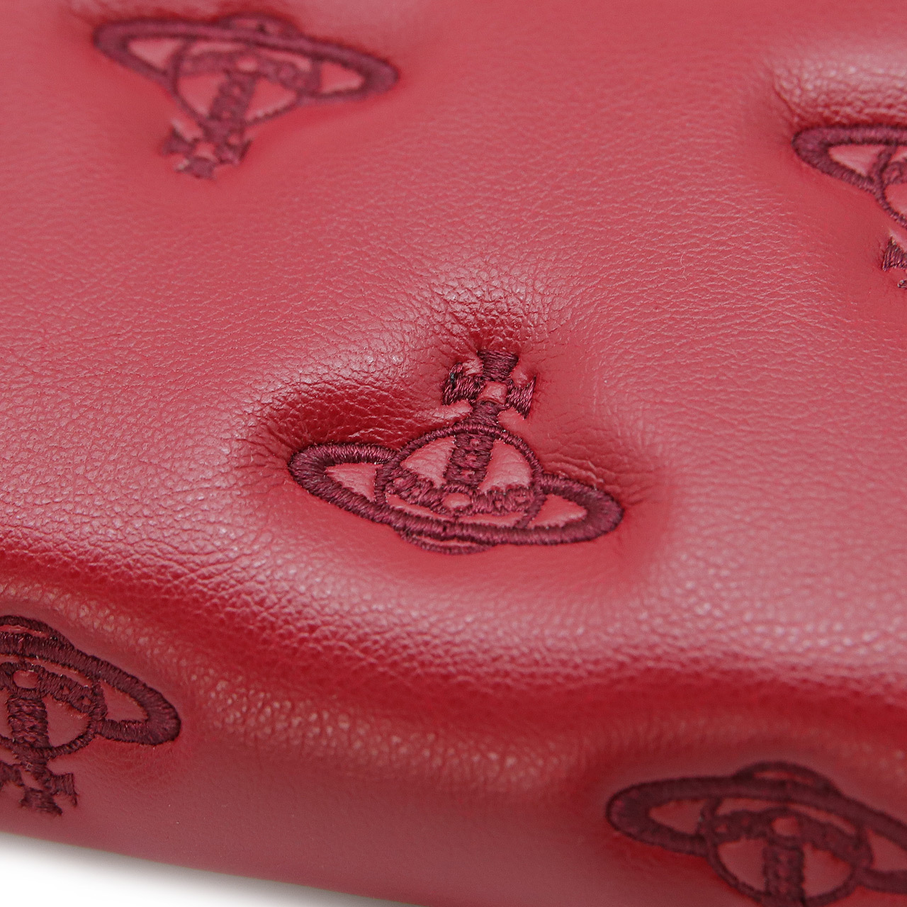 ヴィヴィアンウエストウッド 長財布 レディース メンズ 男女兼用 ラウンドファスナー長財布 Vivienne Westwood ヴィヴィアン マルチオーブ型押し レッド VW4288 (5106005QW-S002K-H201) 【2026年秋冬モデル】 【ラッピング無料 誕生日 お祝い プレゼント ギフト 贈り物】