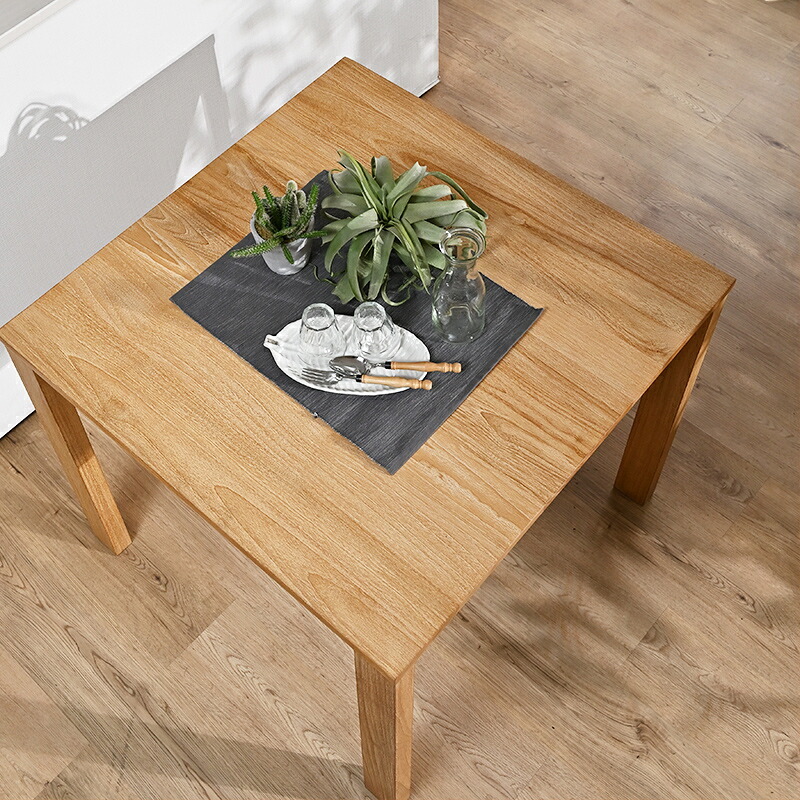 ダイニング家具 ダイニングテーブル 単品 80cm幅 木製 2人用 チーク無垢材 角型 コンパクト コーヒーテーブル 机 インテリア おしゃれ ナチュラル 天然木 北欧 カフェ 食卓 モダン