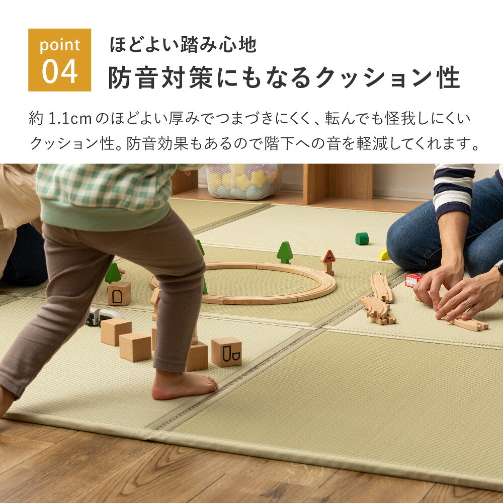 折りたたみ置き畳 3面 約75×225×1.1cm 1.5畳 い草風 連結畳 水拭きOK 折りたたみ コンパクト 置き畳 ユニット畳 滑りにくい 面ファスナー ブラウン グリーン 和室 フローリング 畳スペース 折りたたみ畳 い草風畳 畳マット フロア畳