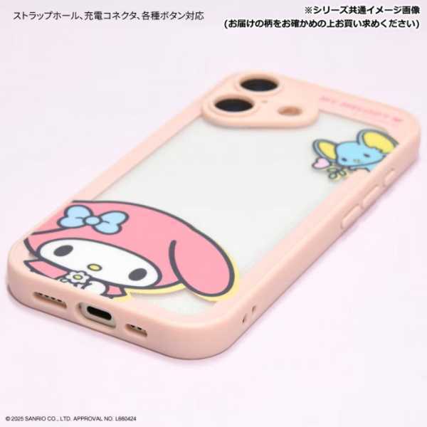 iPhone17 ケース ハローキティ サンリオ IIIIfit プランプフレーム 耐衝撃 ハイブリッド カバー ストラップホール付 キャラクター スマホケース おしゃれ かわいい キティちゃん KT SANG-579KT サンリオ正規ライセンス品