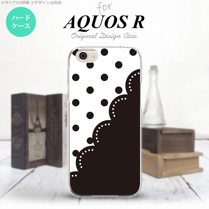 【SH03J】【スマホケース/スマホカバー】【アクオス R】SH03J スマホケース AQUOS R SH-03J カバー アクオス R ドット・レース 黒 nk-sh03j-344【メール便送料無料】