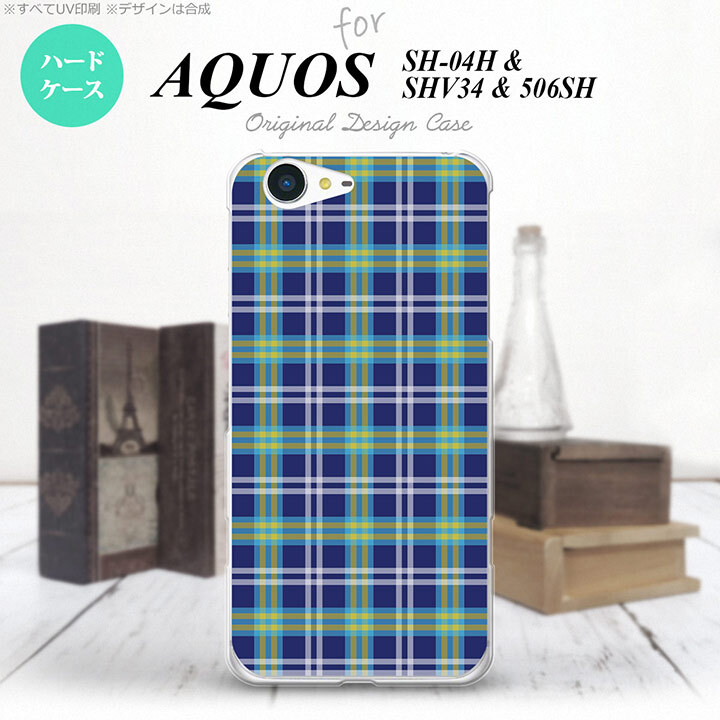 【SH04H】【スマホケース/スマホカバー】【アクオス ゼータ】SH04H スマホケース AQUOS ZETA SH04H カバー アクオス ゼータ チェックB 青 nk-sh04h-438【メール便送料無料】